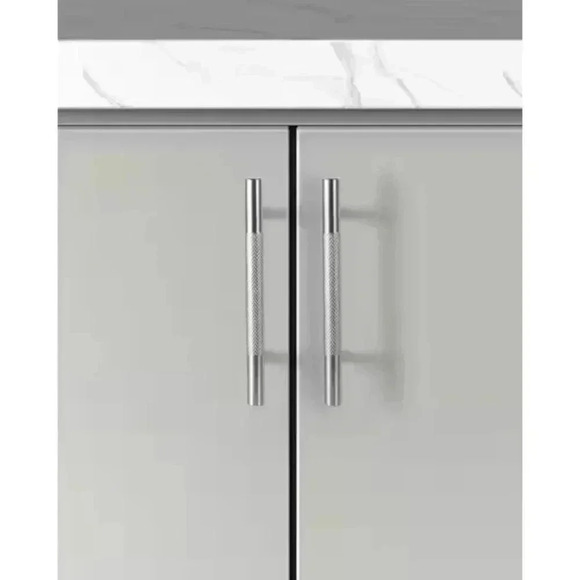 Sapphire Delta Series 3-3/4 in. (96 mm) Center-to-Center Satin Nickel Pulls - Picture 2 of 3